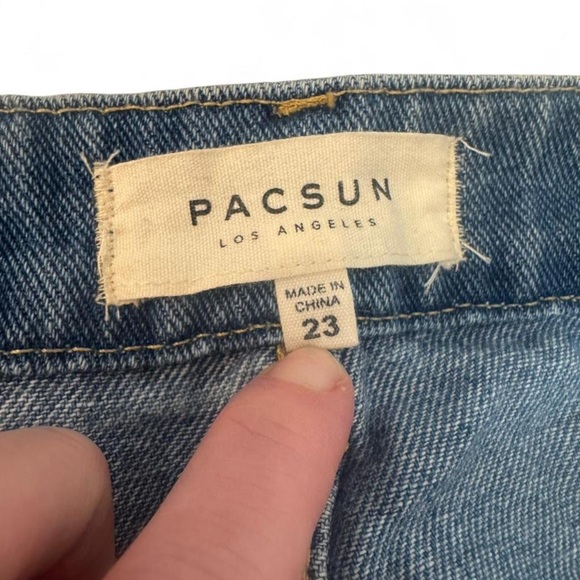 PacSun Blue Denim Mini Skirt with Zipper - Picture 7 of 8